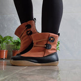 Vintage Soft Pull-On Casual Short Boots Oshnow